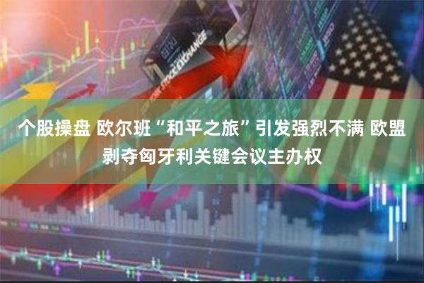 个股操盘 欧尔班“和平之旅”引发强烈不满 欧盟剥夺匈牙利关键会议主办权