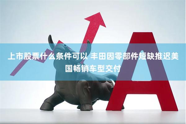 上市股票什么条件可以 丰田因零部件短缺推迟美国畅销车型交付